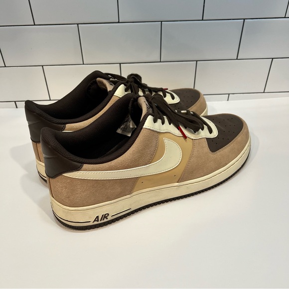 Nike Air Force 1 Low LV8 EMB Hemp Baroque Brown Coconut Milk  Size 15 - Picture 5 of 10
